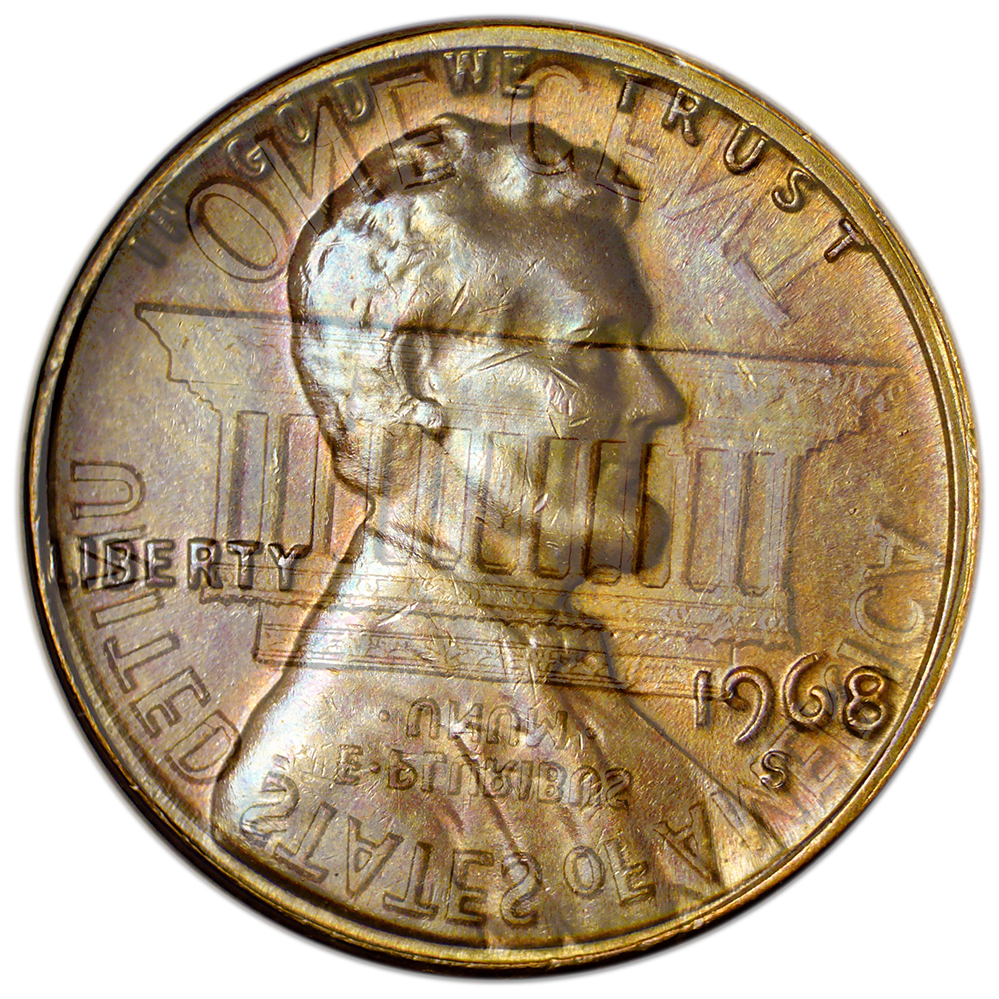 This is a mad clashed die! 1970 D cent | Coin Talk